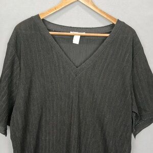 Zara Charcoal V-Neck Sweater